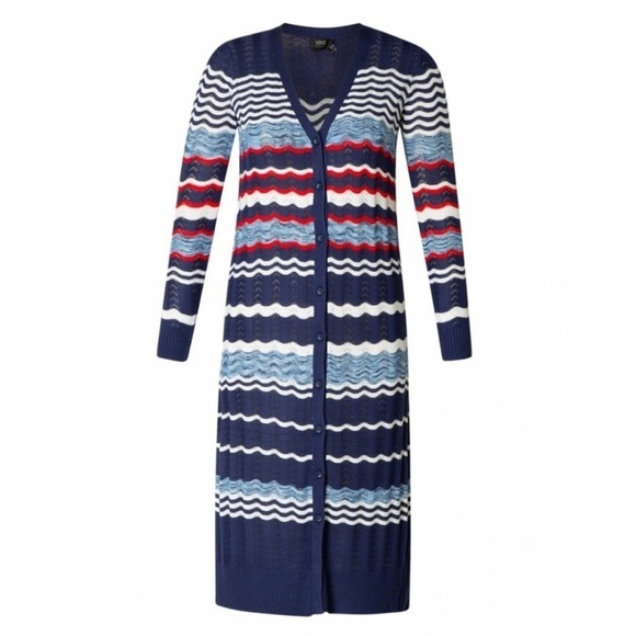 YEST Long Striped Indy  Noe Cardigan Size XS - Picture 1 of 7